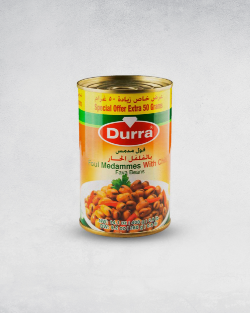 Foul Medammes With Chili Fava Beans Durra 400g